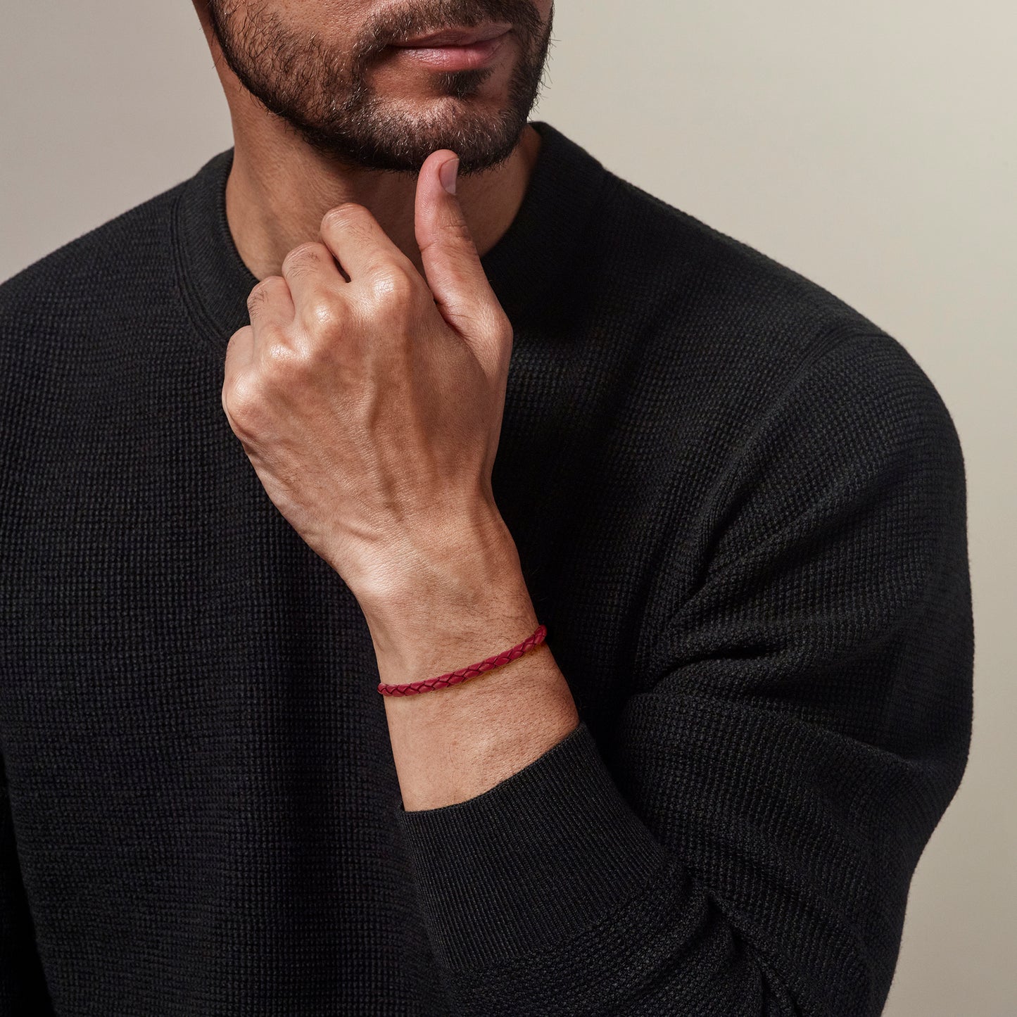 Mag-5 Woven Leather Bracelet