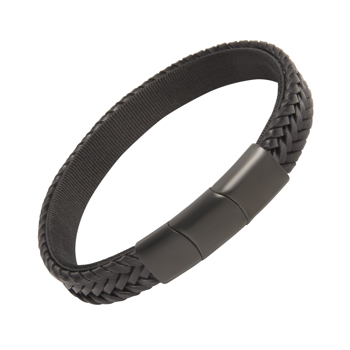 Braided Leather with Nylon Strap Bracelet