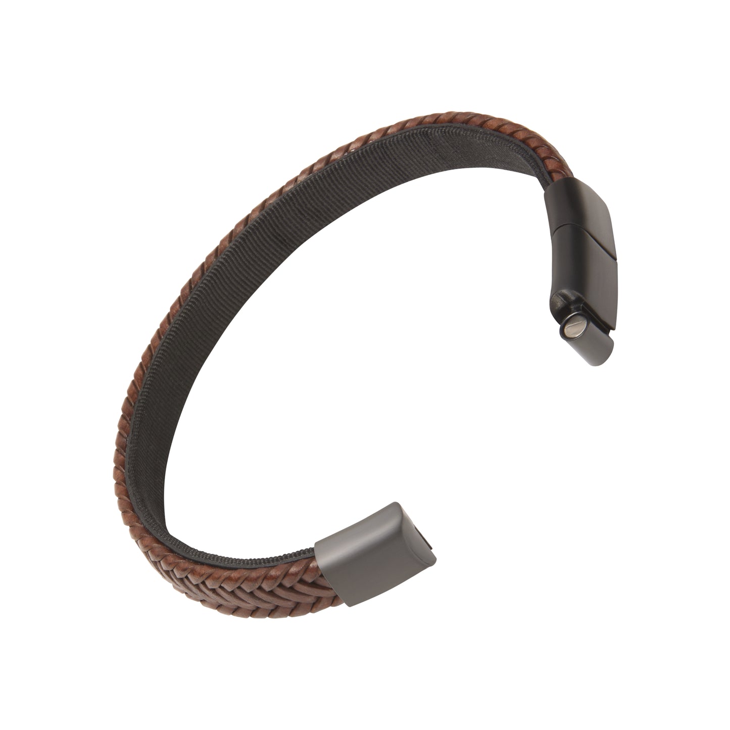 Braided Leather with Nylon Strap Bracelet