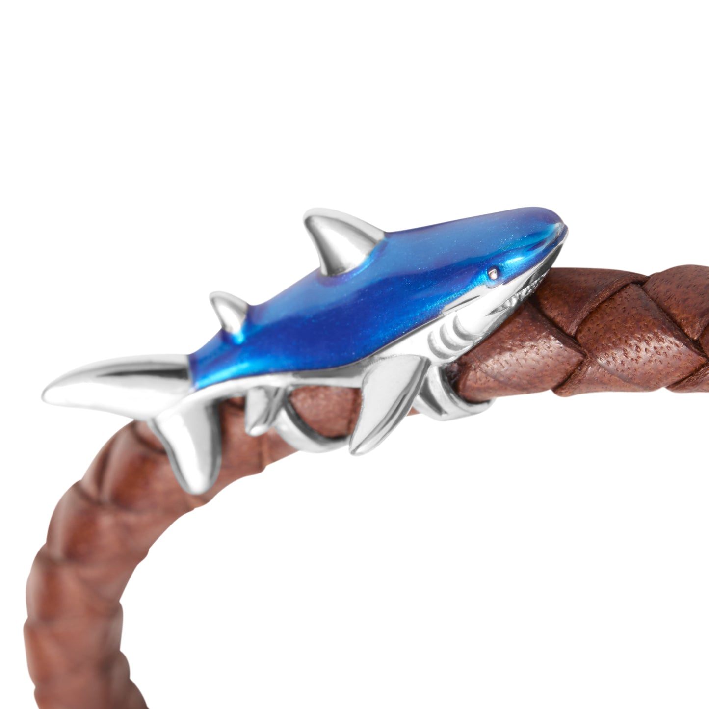 Enamel Shark Sterling Spring Bracelet