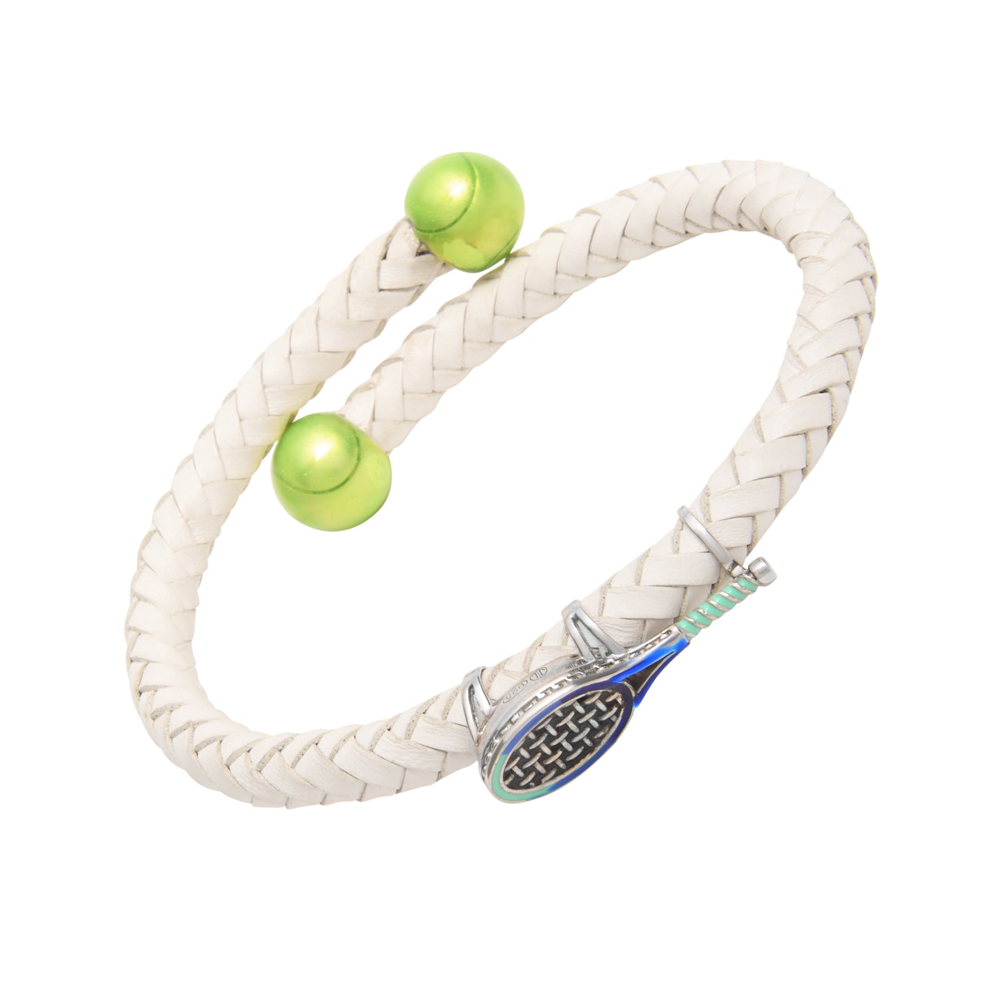 Enamel Tennis Sterling Spring Bracelet
