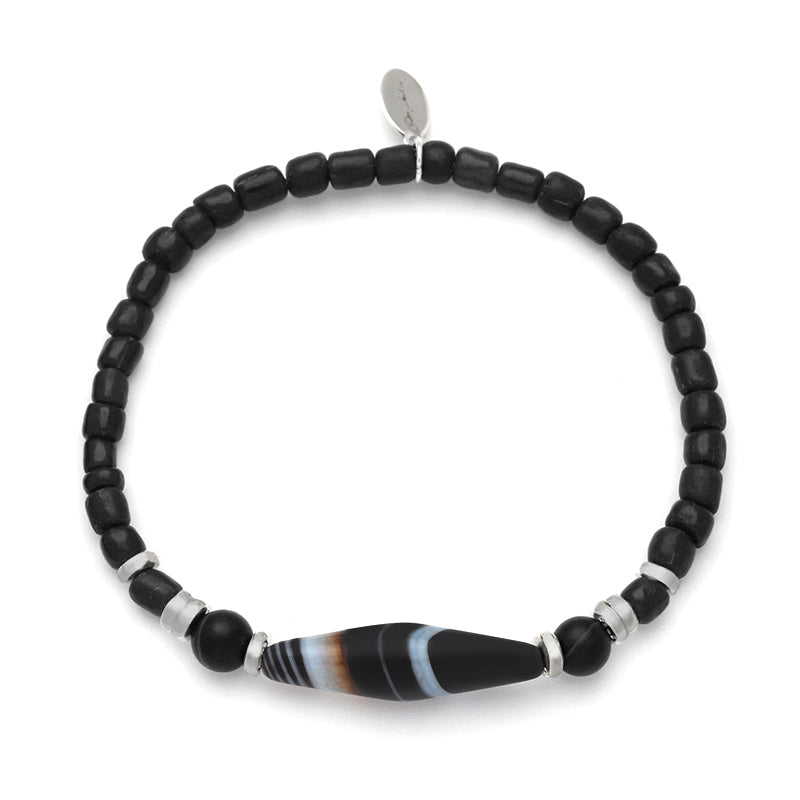 Agate Beaded Flex Bracelet