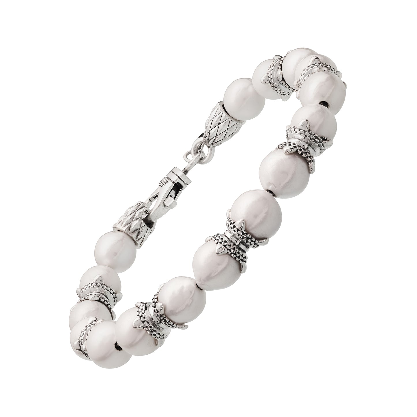 Freshwater Pearl Sterling Crown Bracelet