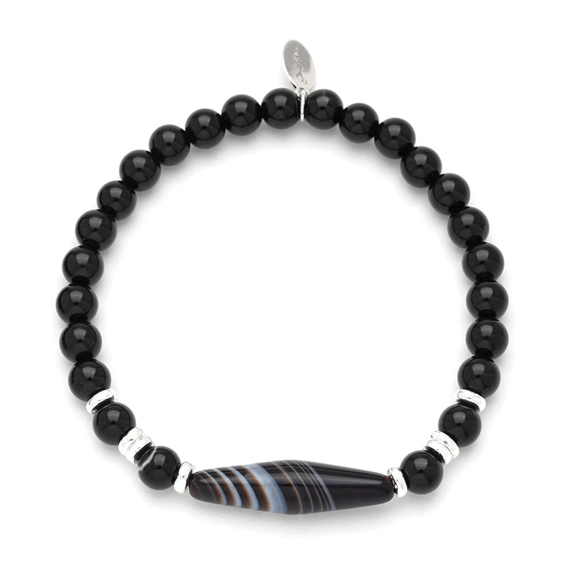 Agate Beaded Flex Bracelet