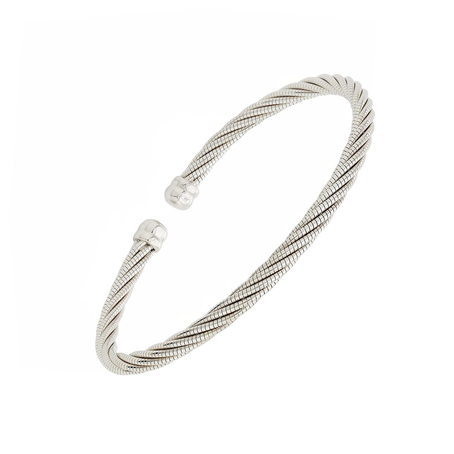 Twisted Sterling Cable Cuff