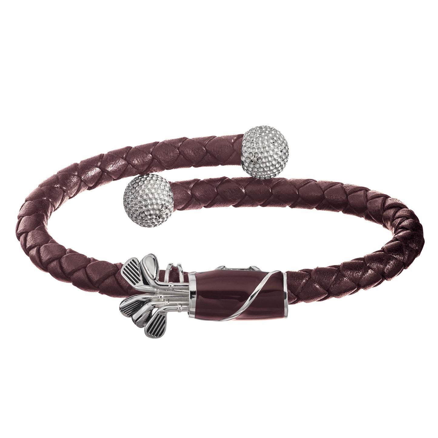 Enamel Golf Bag Sterling Spring Bracelet