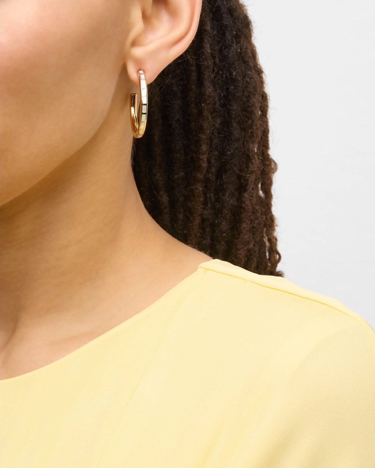 Dash Gemstone Gold Vermeil Sterling Hoop Earrings