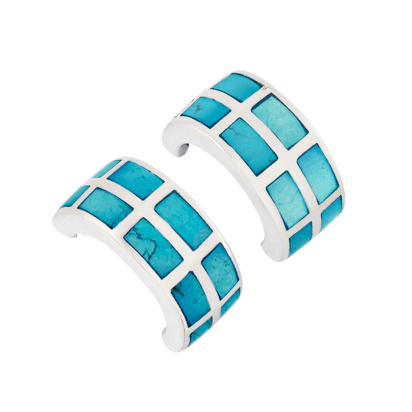 Dash Gemstone Sterling Silver Huggie Earrings