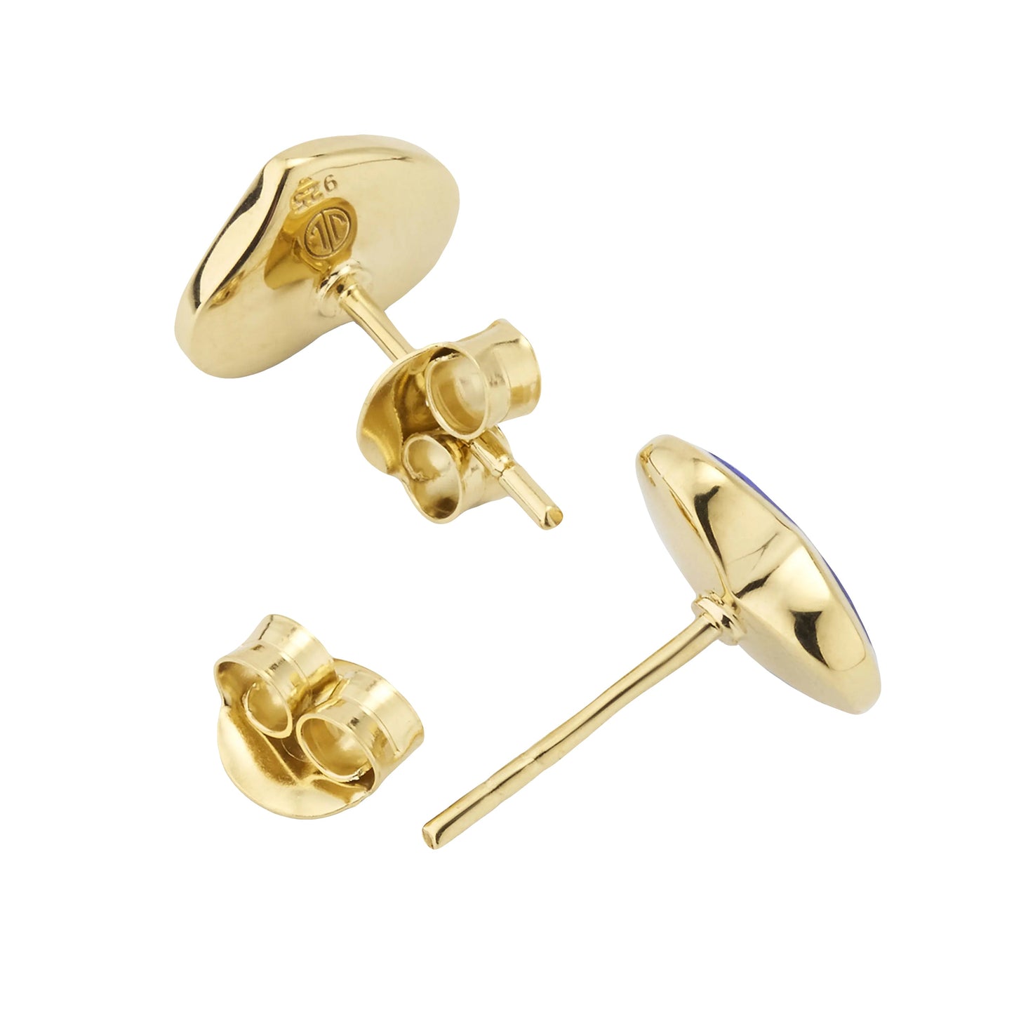 Heart Gemstone Gold Vermeil Sterling Stud Earrings
