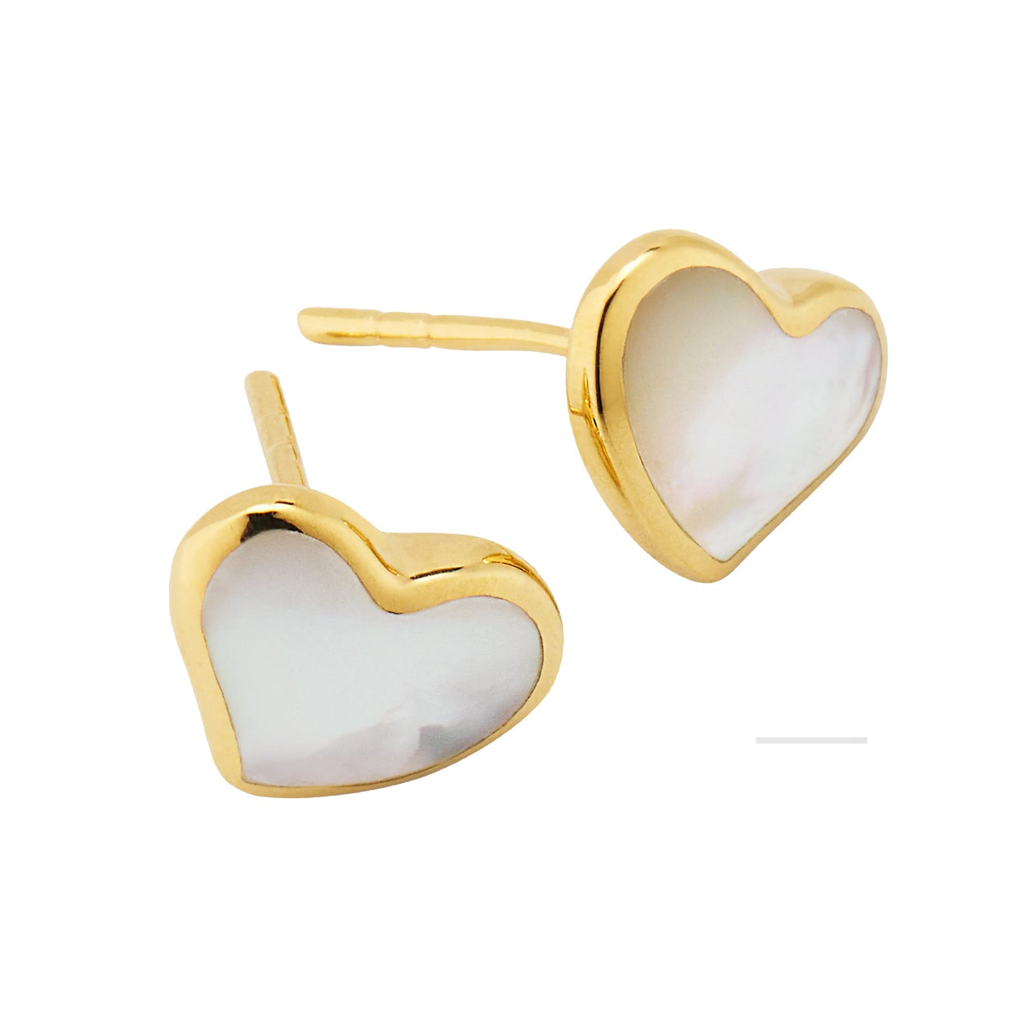 Heart Gemstone Gold Vermeil Sterling Stud Earrings