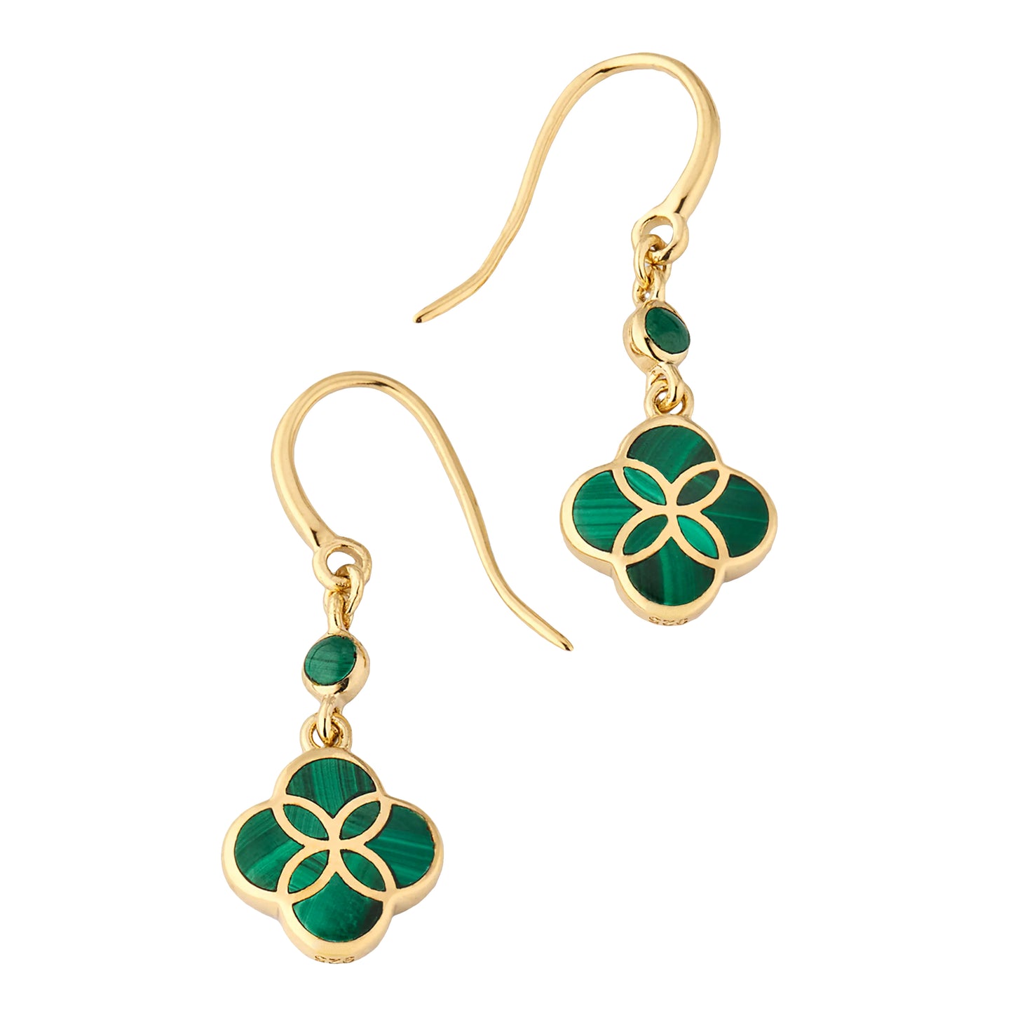 Petal Gemstone Gold Vermeil Sterling Drop Earrings