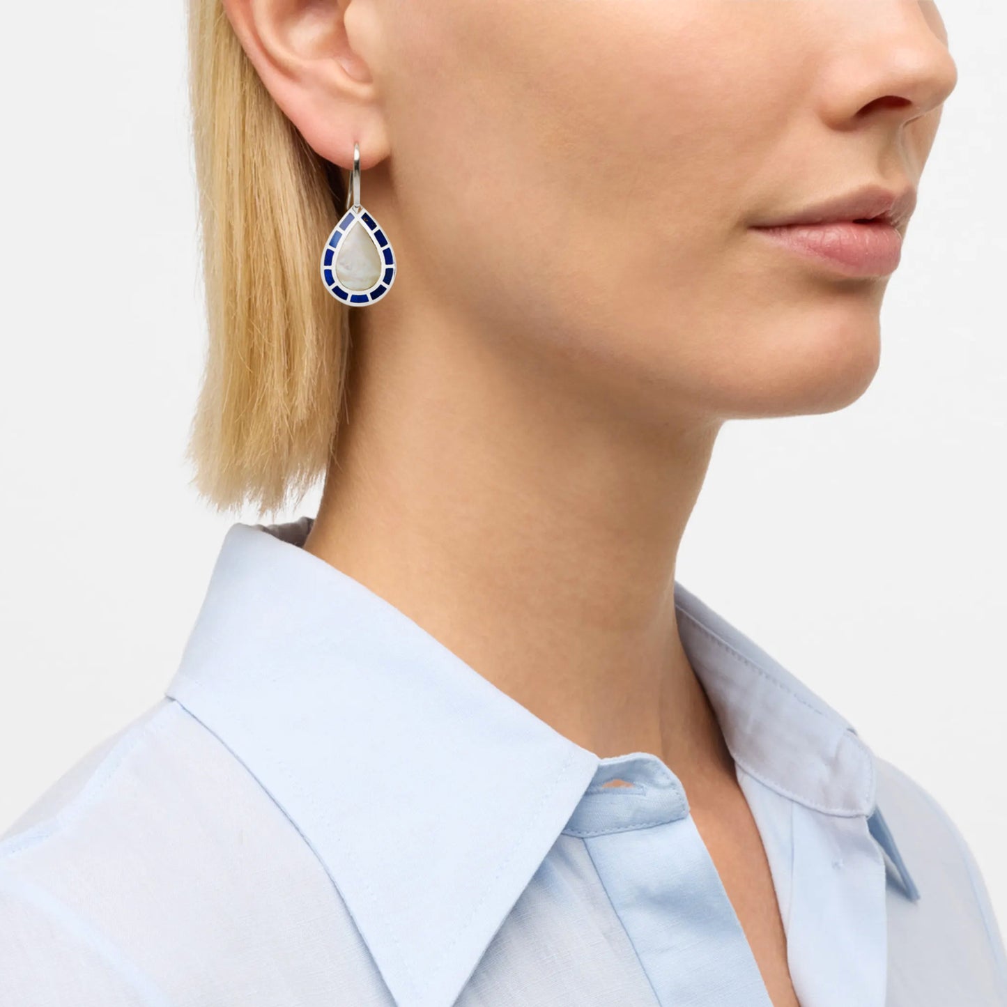 Dash Gemstone Sterling Teardrop Earrings