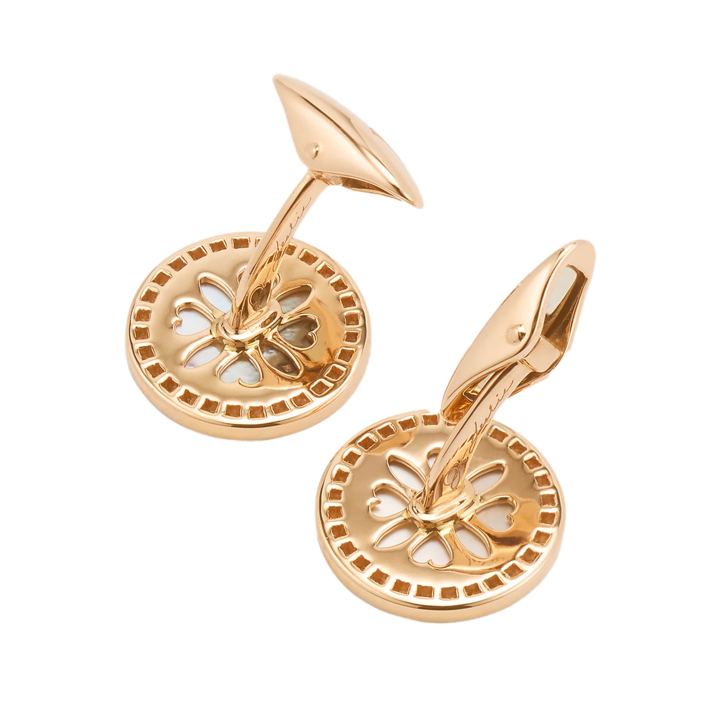 Mother of Pearl & Diamond 18K Rose Gold Cufflinks
