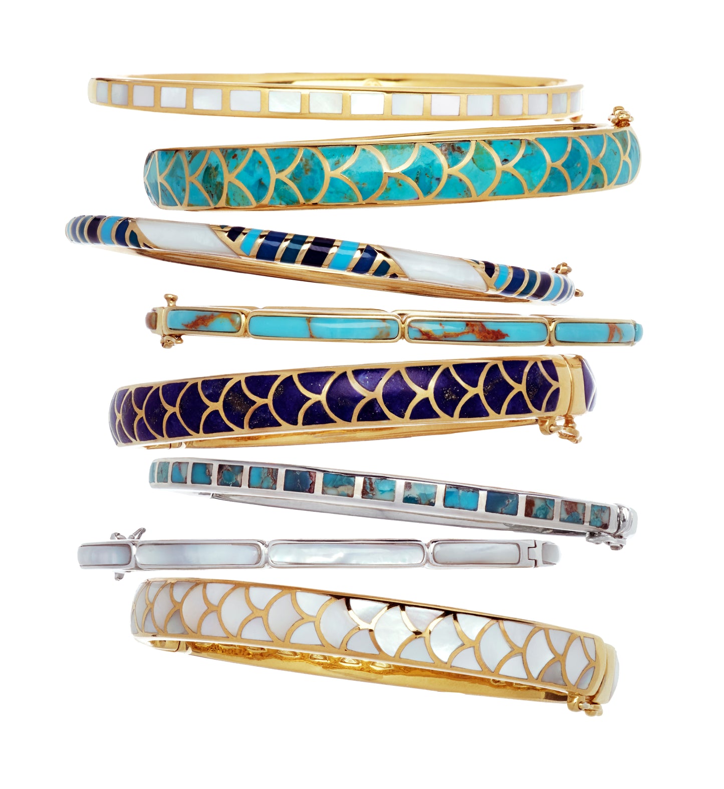 Koi Cascade Sterling Bangle
