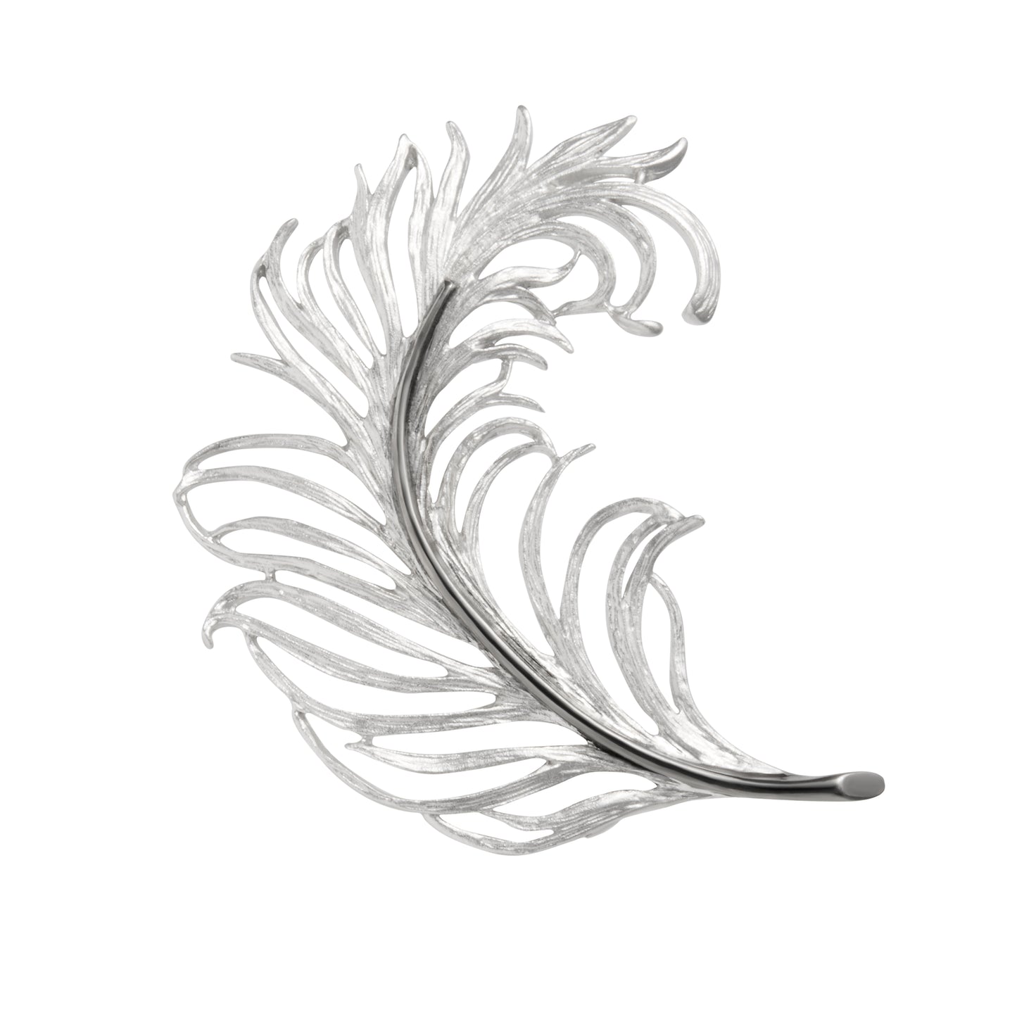 Sterling Feather Lapel Pin