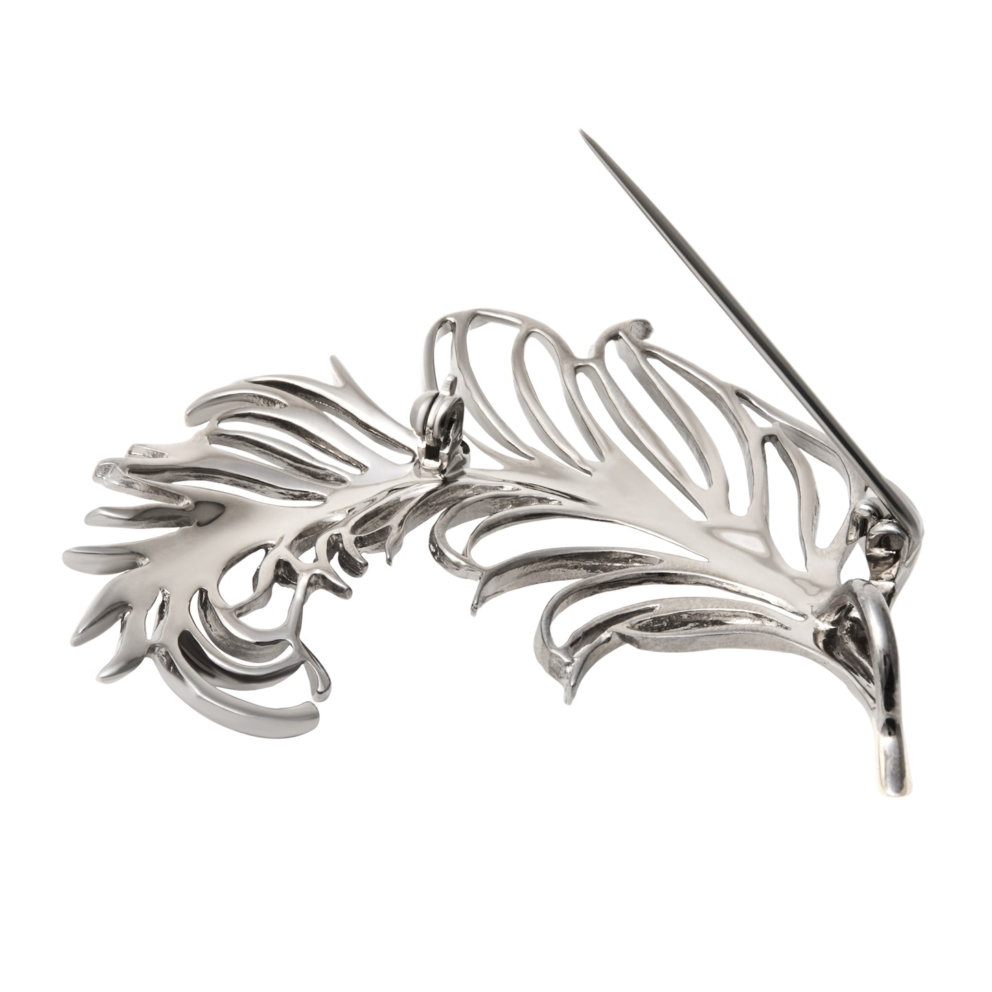 Sterling Feather Lapel Pin