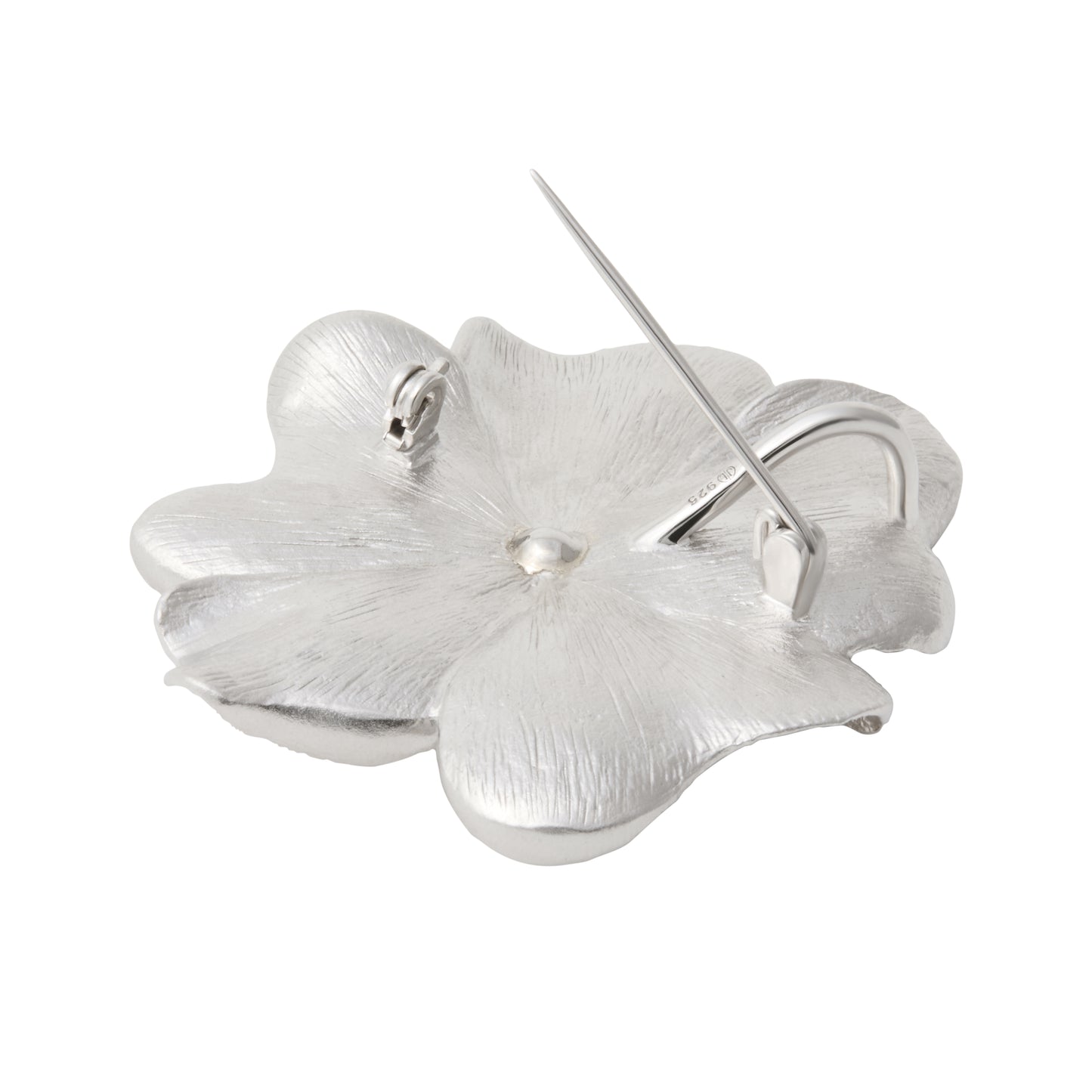 Sterling Flower Lapel Pin