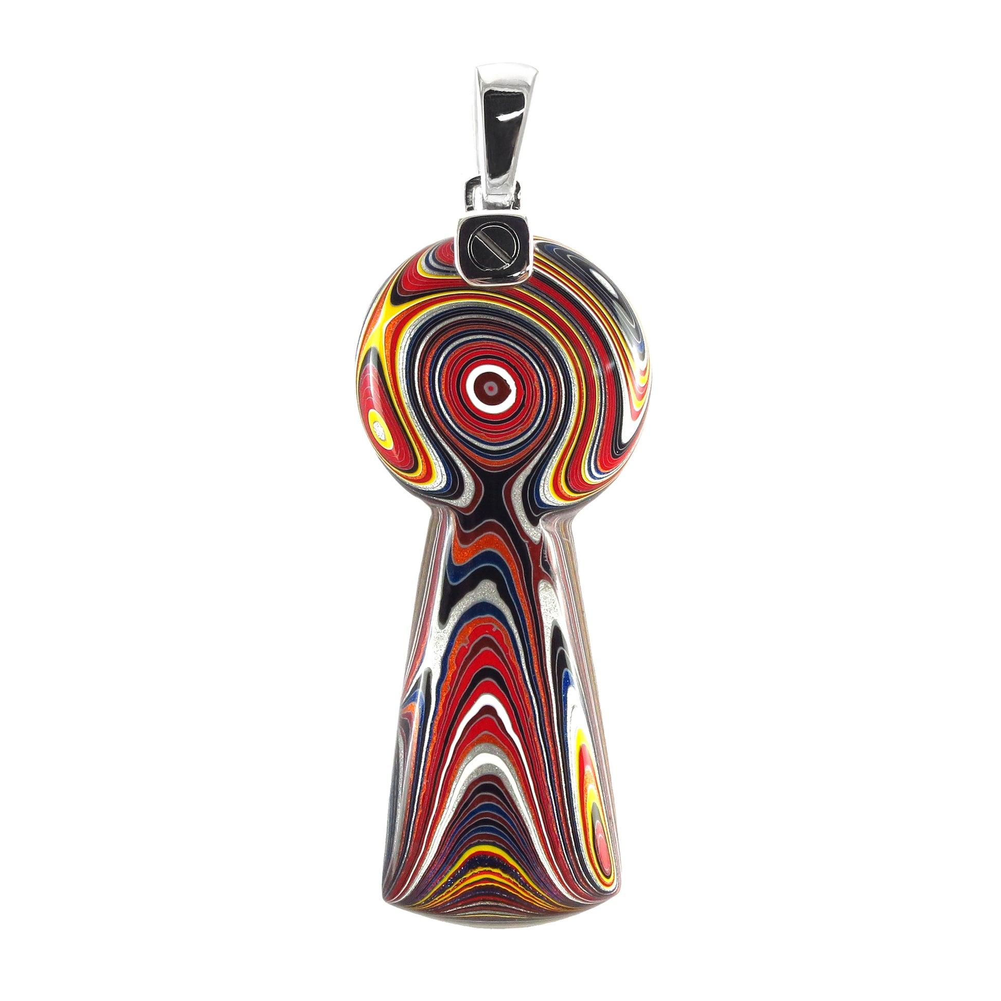 Corvette Fordite Sterling Silver Pendant Necklace in multi fordite I Jan Leslie Cufflinks and Accessories.