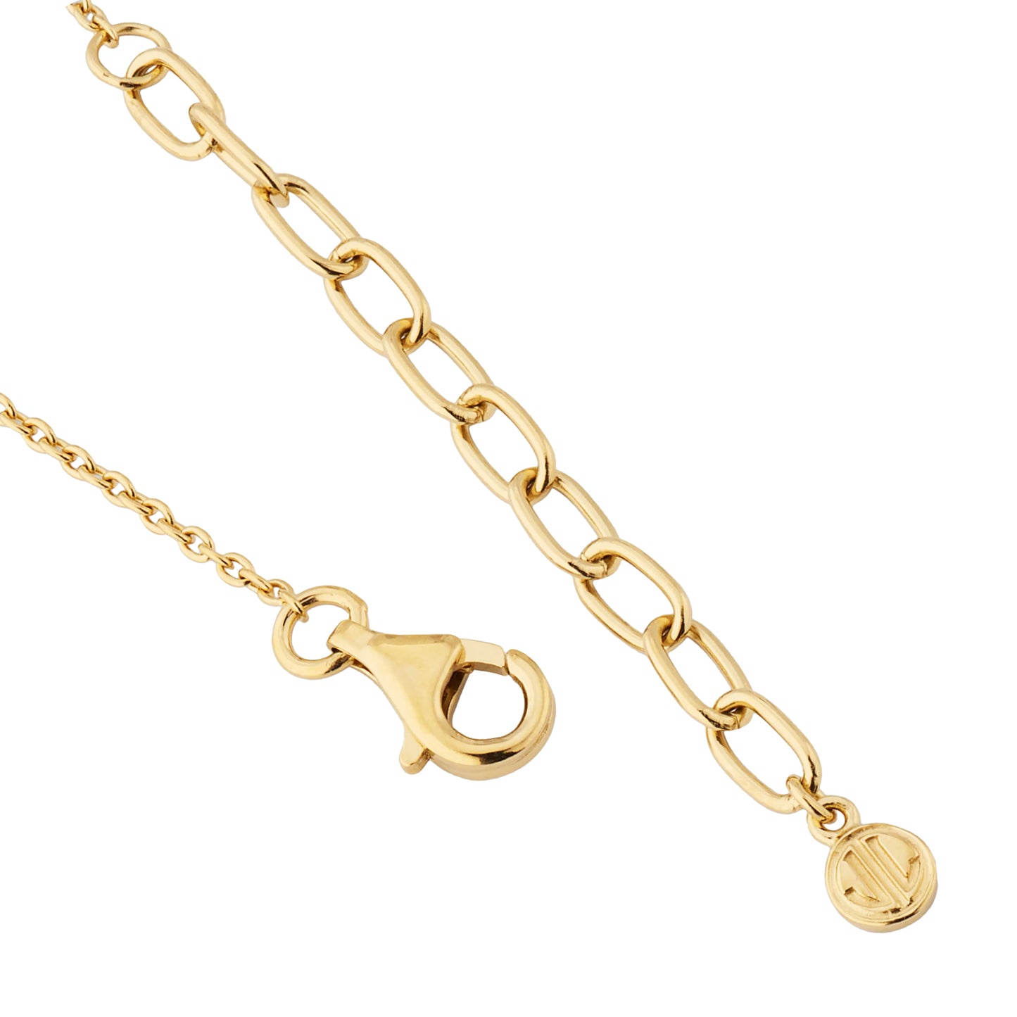 Dash Rectangle Gemstone Gold Vermeil Sterling Necklace