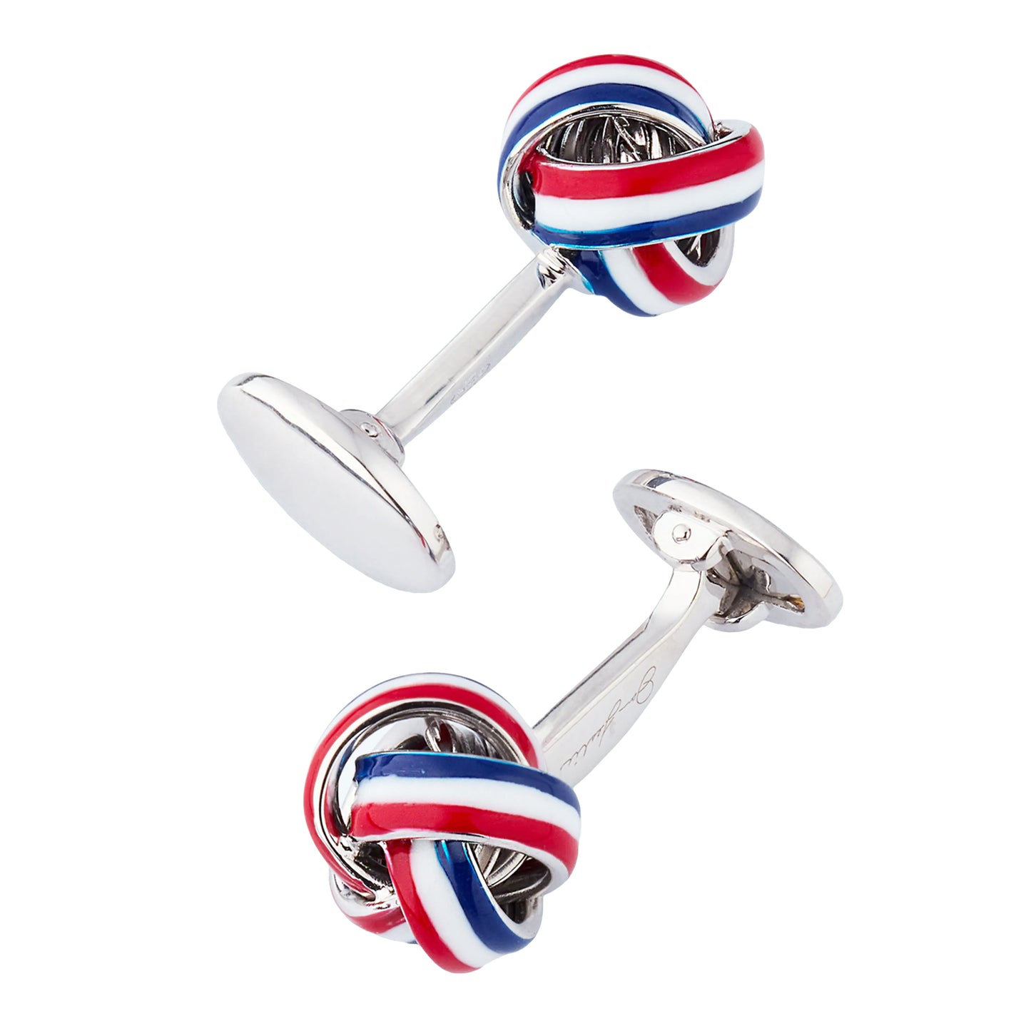 Enamel Knot Sterling Cufflinks