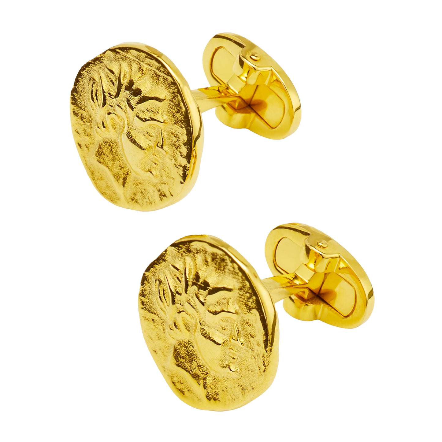 Coin 18K Gold Plated Sterling Silver Vermeil Cufflinks