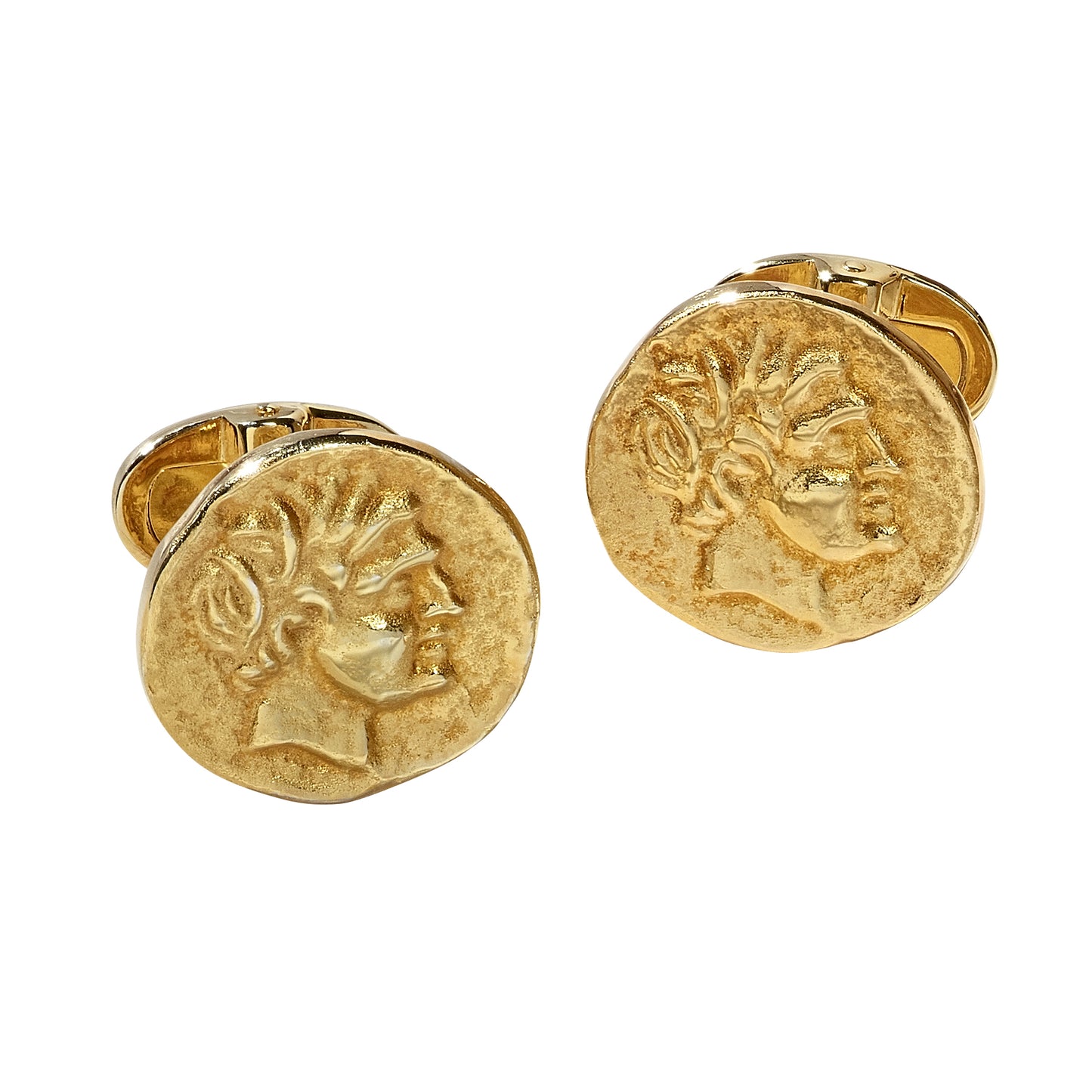 Coin 18K Gold Plated Sterling Silver Vermeil Cufflinks