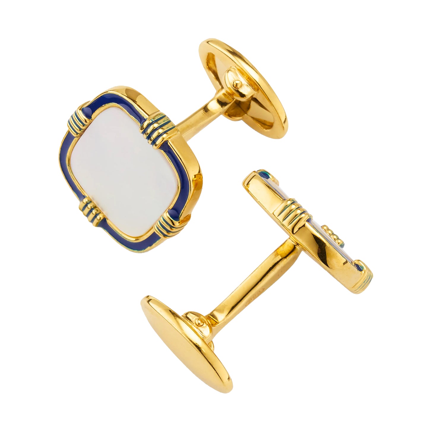 Square Mother-Of-Pearl 18K Gold Vermeil Cufflinks