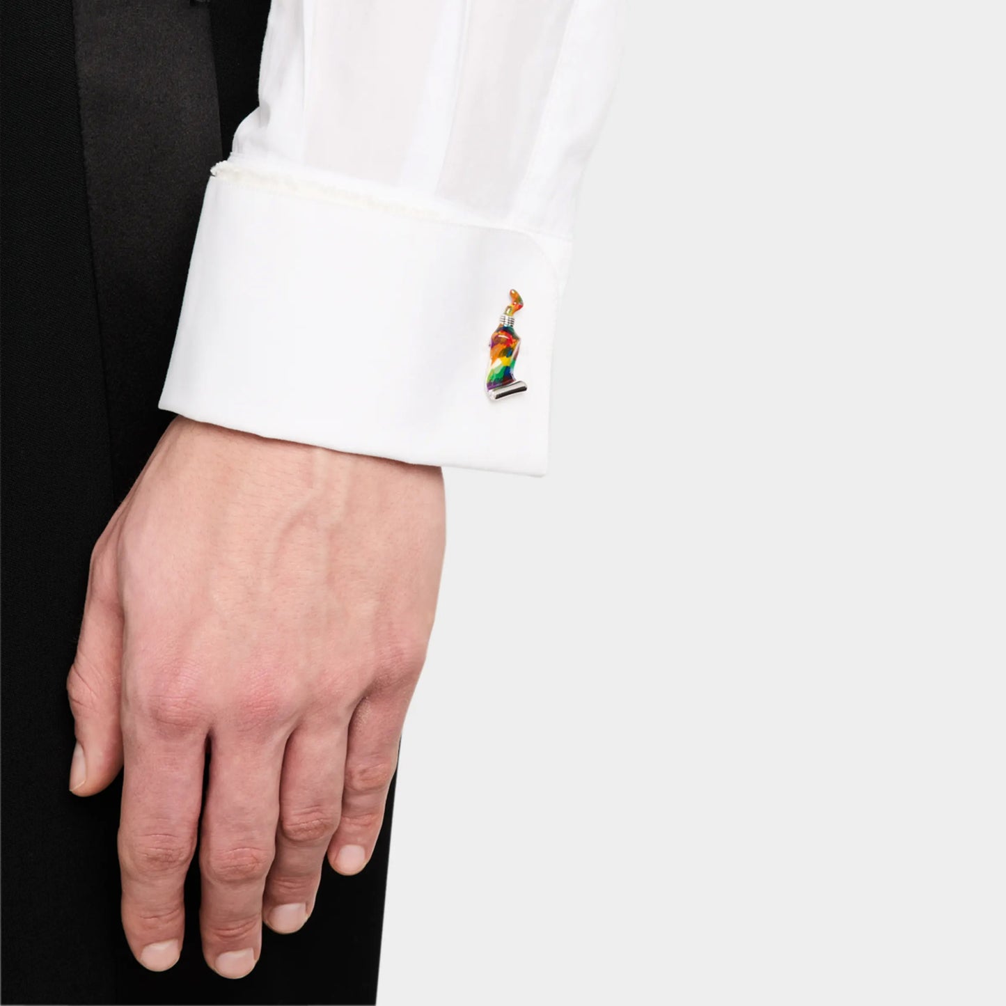 Paint Tube Enamel Sterling Cufflinks