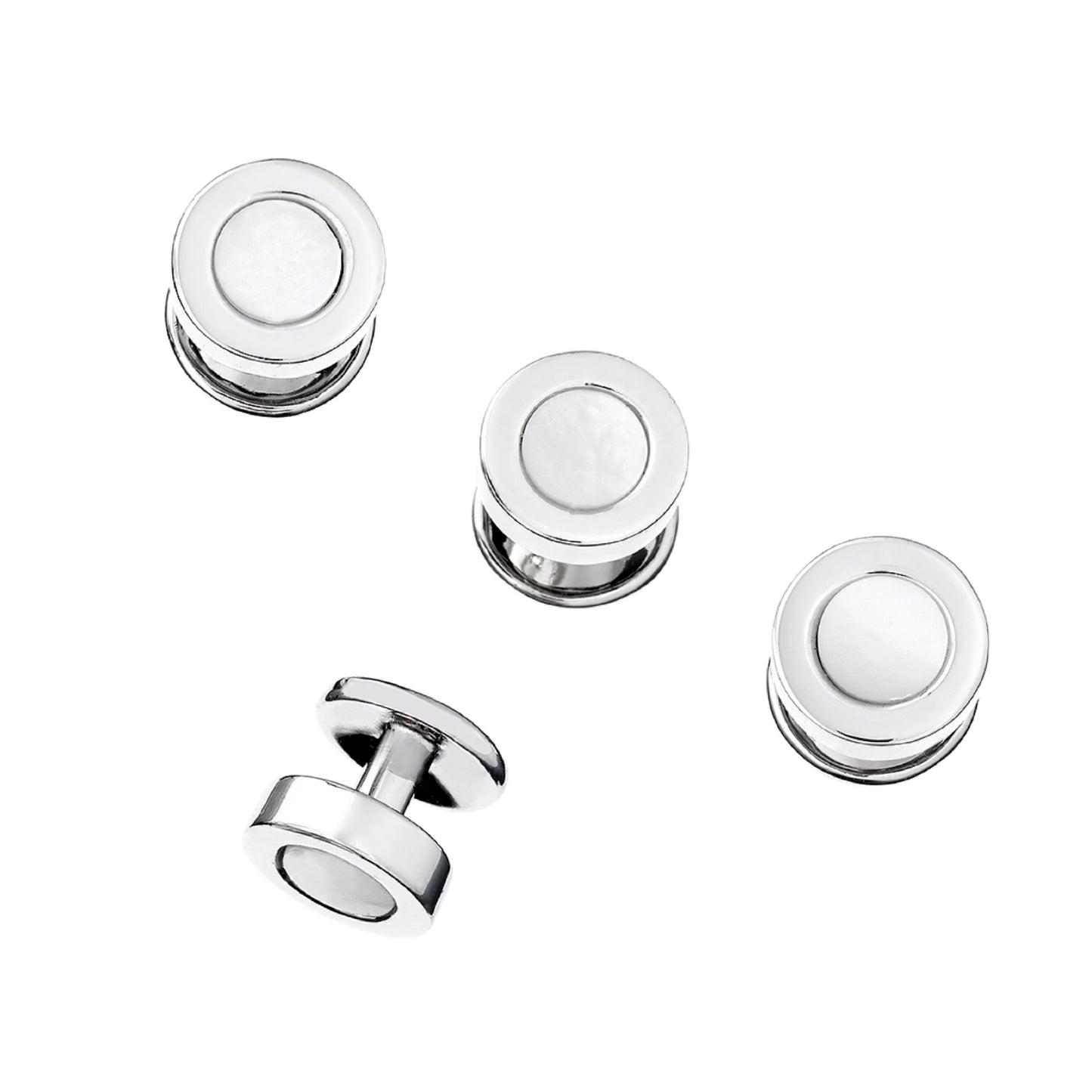 Round Mother of Pearl Sterling Studs