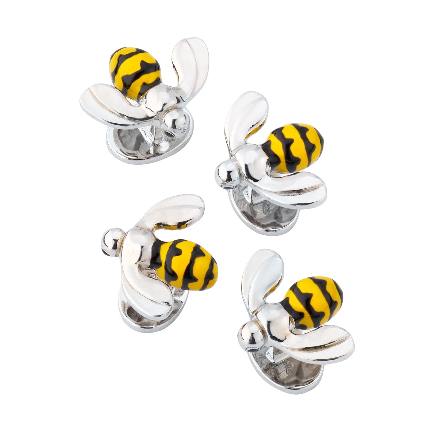 Bee Sterling Tuxedo Studs