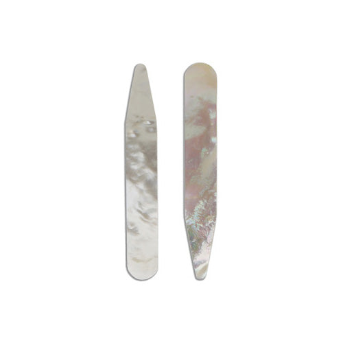 White Mother-of-Pearl Collar Stays Collar Stays Jan Leslie Default Jan Leslie