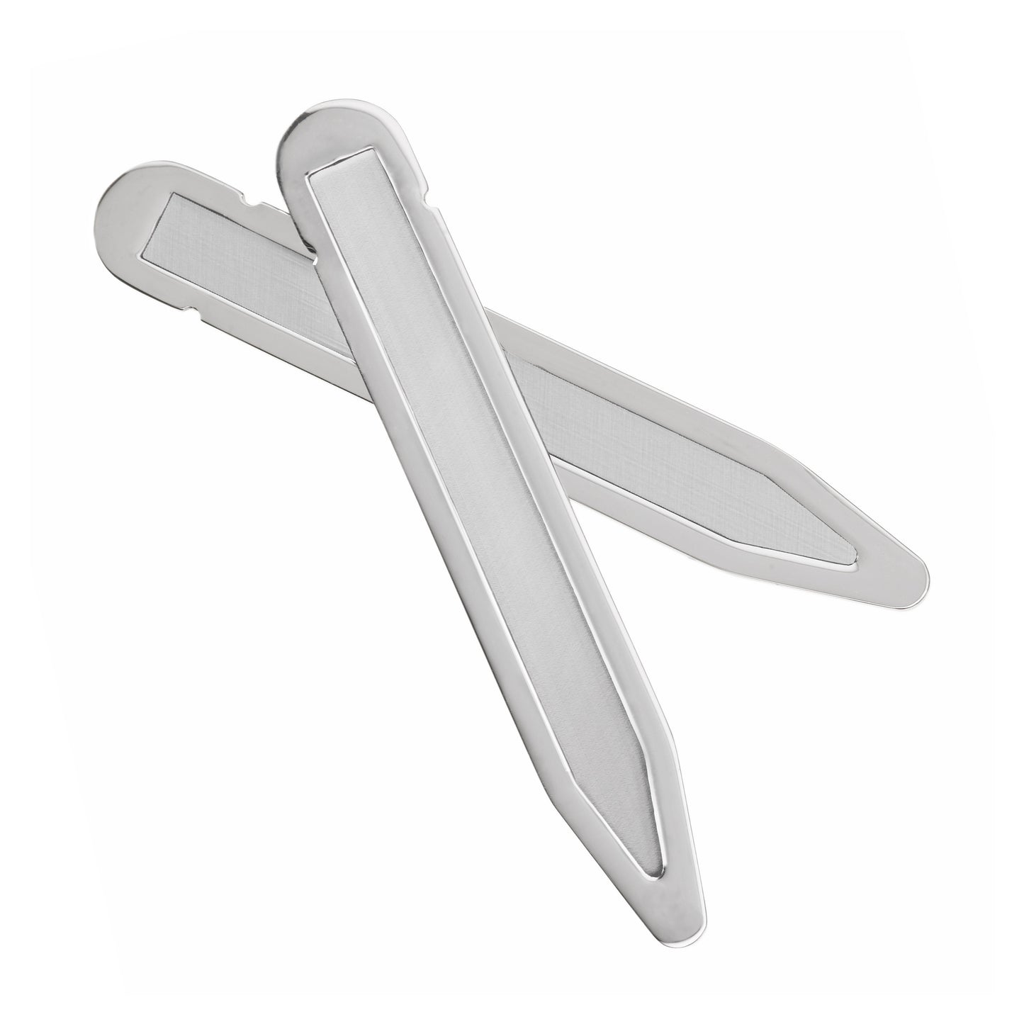 Sterling Silver Matte & Shiny Collar Stays I Jan Leslie Cufflinks and Accessories.