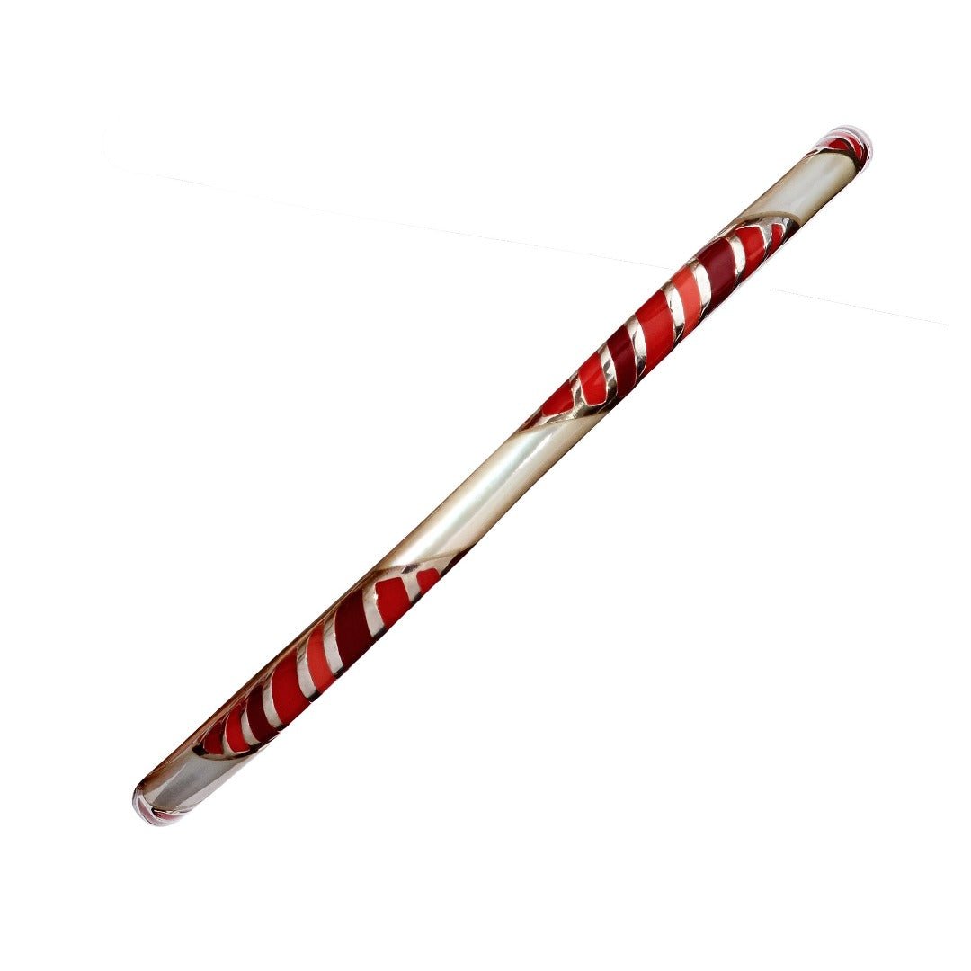 red and silver stripe bangle