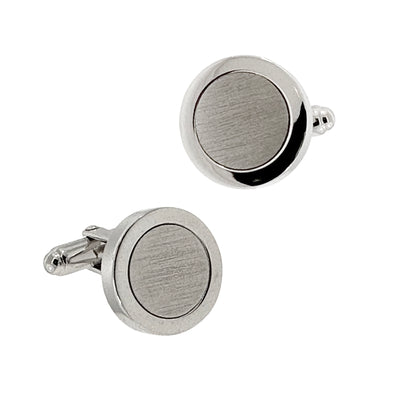 Brushed Matte and Shine Cufflinks I Jan Leslie Cufflinks and Accessories. 