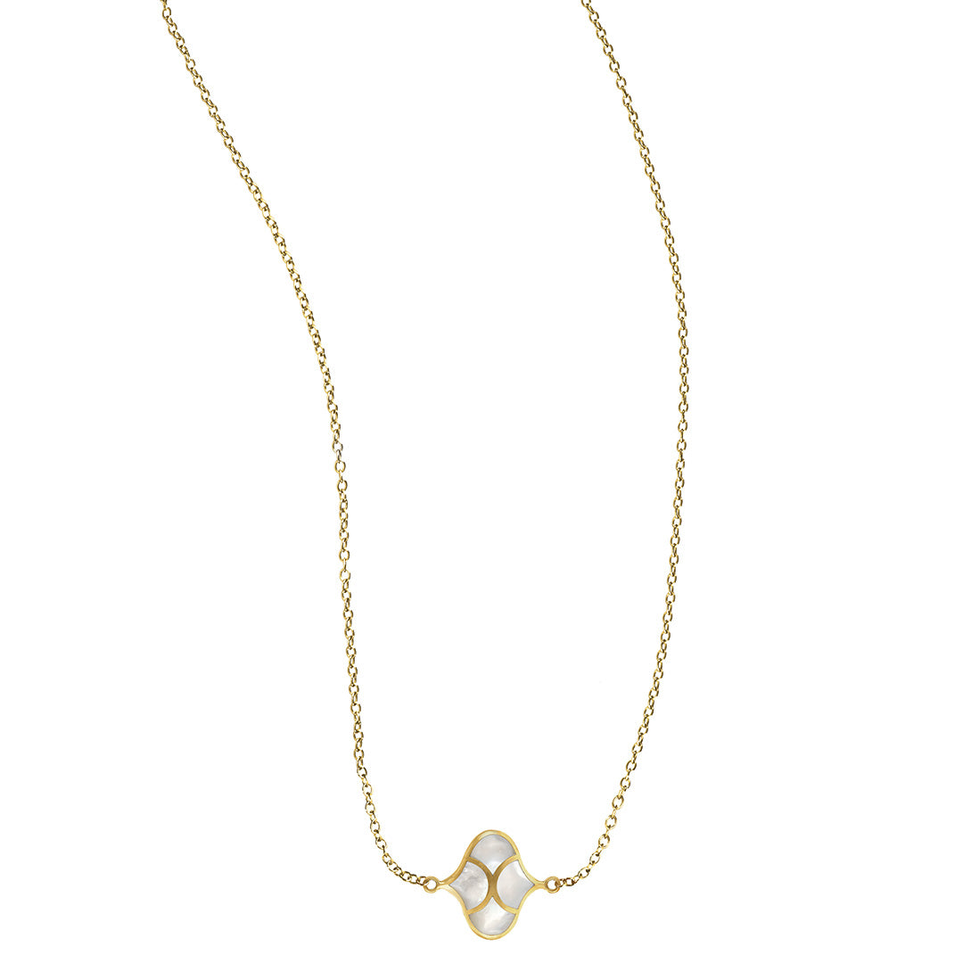 Koi Mother of Pearl Sterling Pendant Necklace
