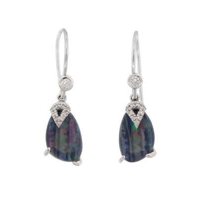 Koi Cascade Blue Opal Sterling Silver Earrings I Jan Leslie Cufflinks and Accessories. 