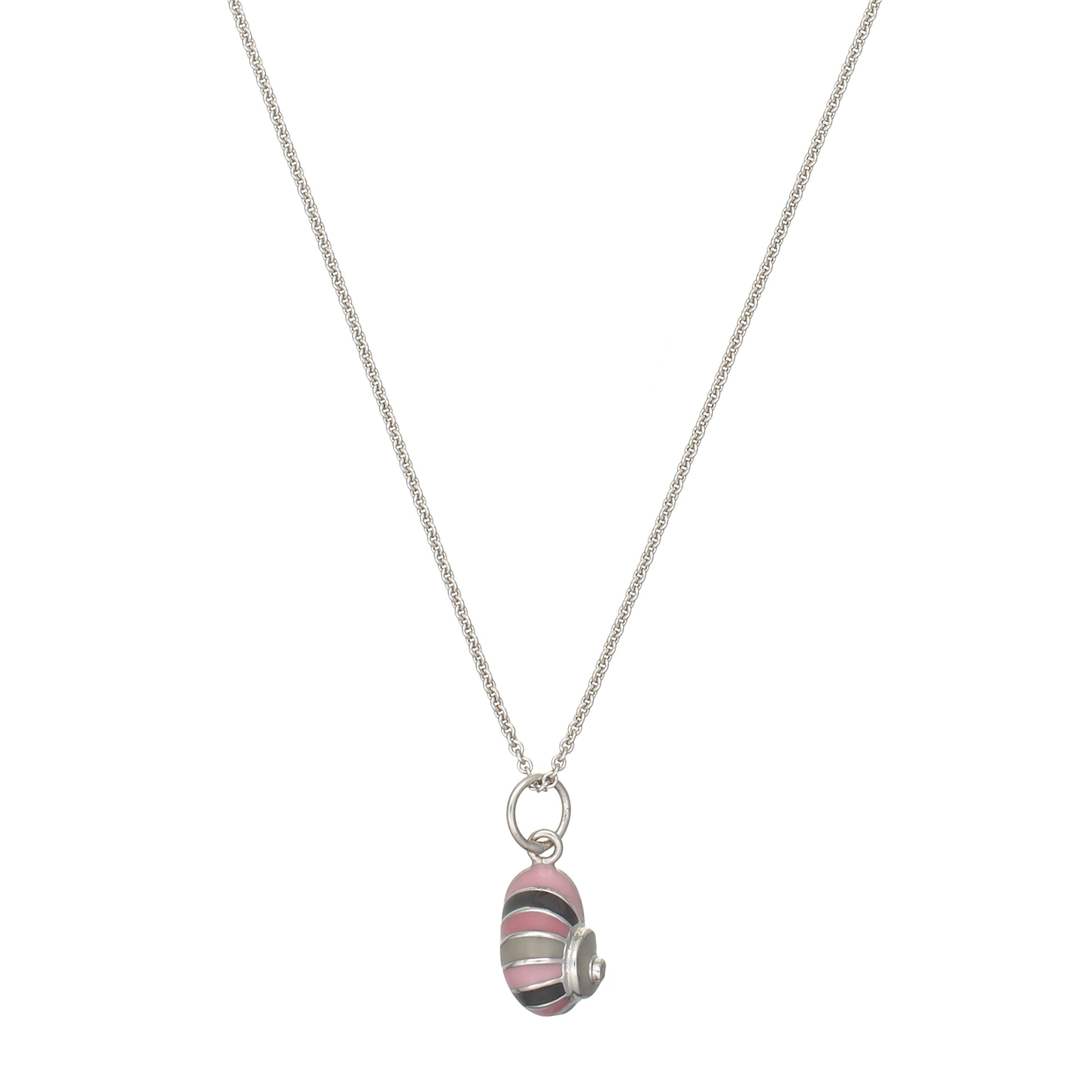Pink Snail Shell Sterling Silver Charm Necklace SALE ONLY Jan Leslie Jan Leslie