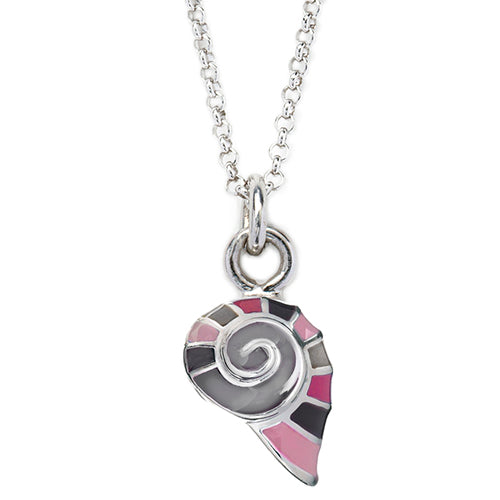 Pink Snail Shell Sterling Silver Charm Necklace SALE ONLY Jan Leslie Jan Leslie