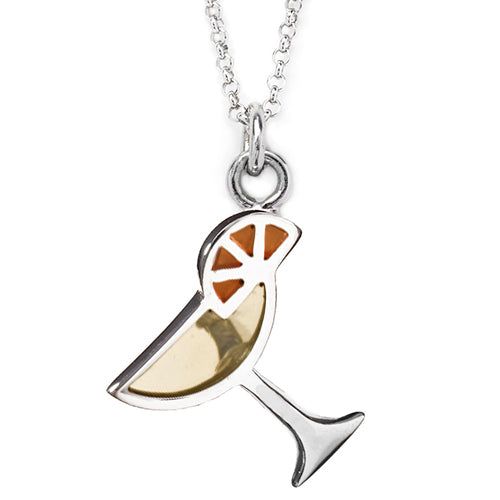 Martini Glass Charm Necklace - Jan Leslie Cufflinks and Accessories