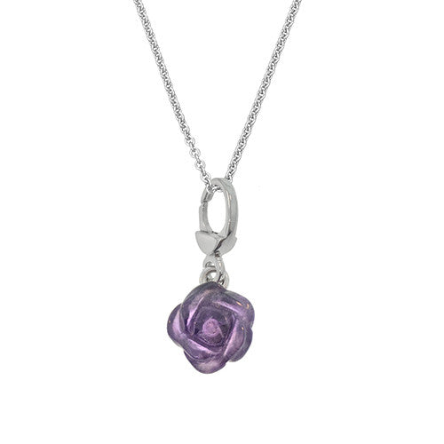 Medium Amethyst Rose Pendant