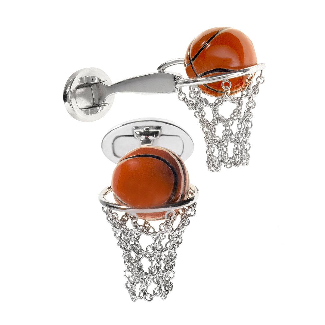 Basketball Hoop Sterling Silver Cufflinks I Jan Leslie jewelry and accessories
