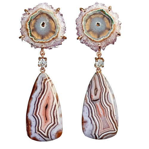 Hawa Mahal 18K One of a Kind Earrings Bespoke Earrings Jan Leslie Jan Leslie
