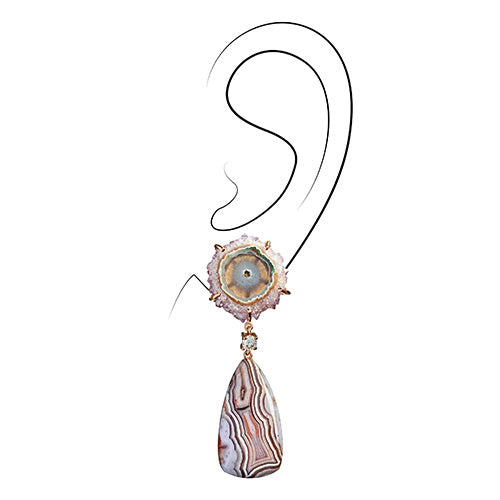 Hawa Mahal 18K One of a Kind Earrings Bespoke Earrings Jan Leslie Jan Leslie