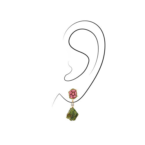 Karatu 18k One of a Kind Earrings Bespoke Earrings Jan Leslie Jan Leslie