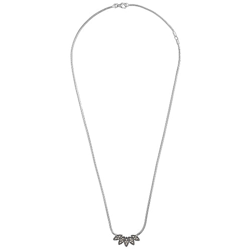 Stardust Pave' Octopus Petal Sterling Silver Necklace