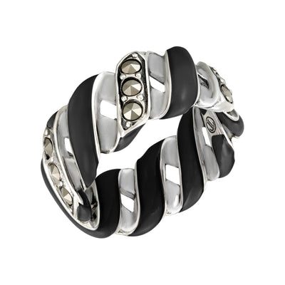 Wide Reef Ribbon Ring: The Stardust Pav̩ Jewelry Collection by Jan Leslie