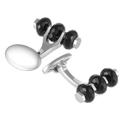 Faceted Onyx Roller Cufflinks - Jan Leslie Cufflinks and Accessories