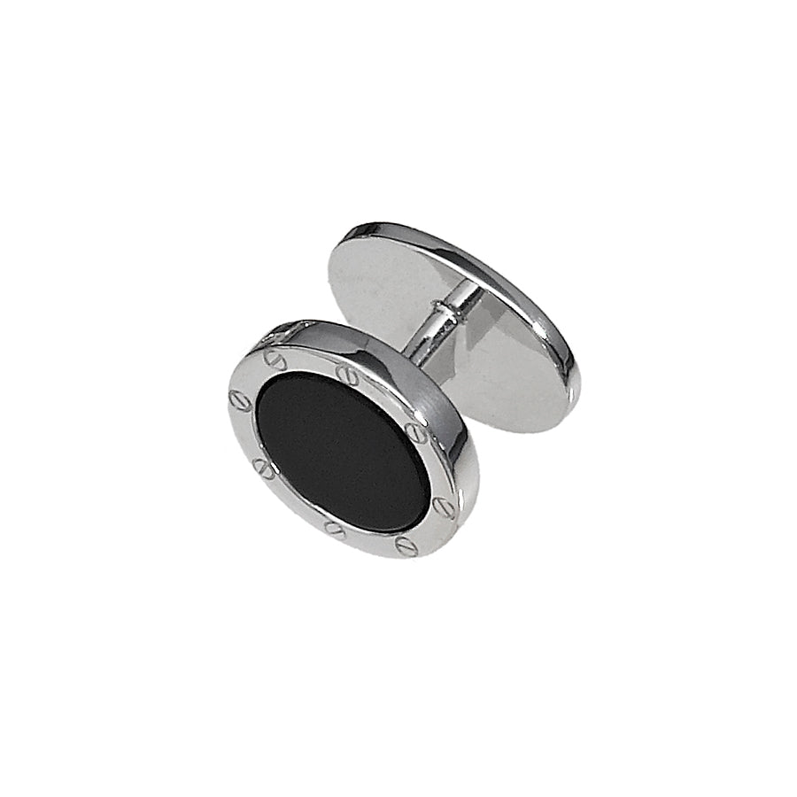 Onyx or White Mother of Pearl Rivet Single Tuxedo Stud