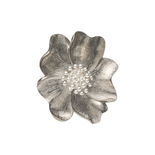 Sterling Flower Lapel Pin