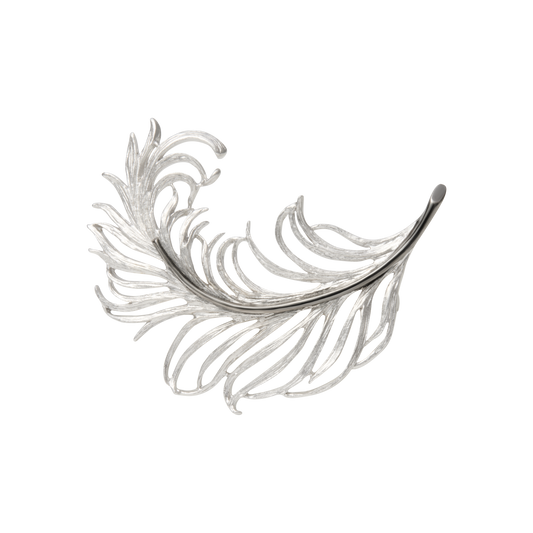 Sterling Feather Lapel Pin